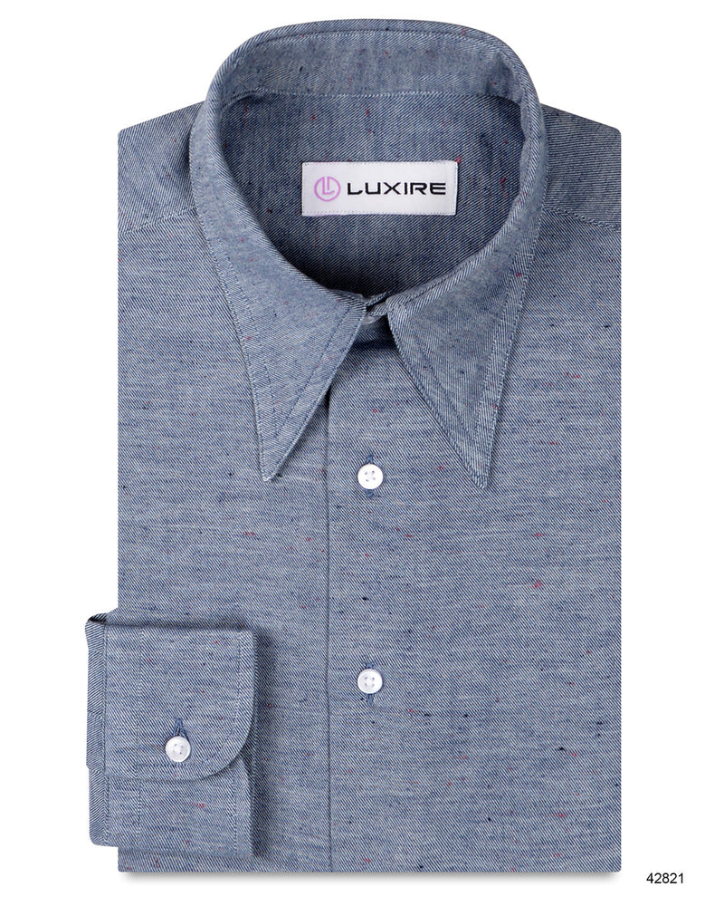 Speckled Dark Blue Twill