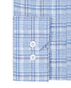 Zegna : Seersucker à carreaux tartan bleu clair