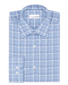 Zegna : Seersucker à carreaux tartan bleu clair