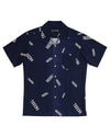 Bedrucktes marineblaues Hemd