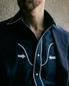 Marineblaues Pinpoint Oxford Sartorial Westernhemd