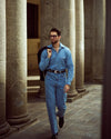 Denim-Chambray-Hemd in Fade-Waschung in Indigoblau