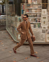 Vitale Barberis Canonico – Anzug aus sandfarbenem Wollflanell