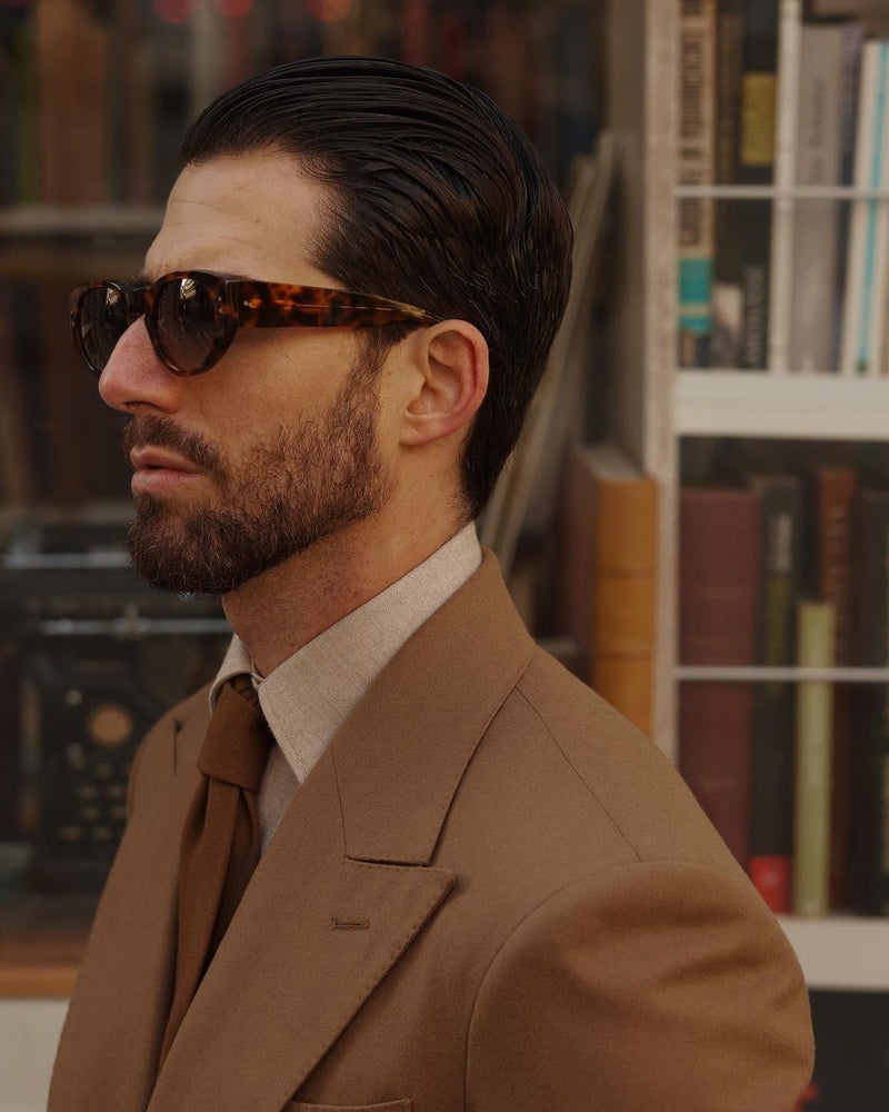 Vitale Barberis Canonico – Anzug aus sandfarbenem Wollflanell