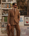 Vitale Barberis Canonico – Anzug aus sandfarbenem Wollflanell