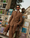 Vitale Barberis Canonico – Anzug aus sandfarbenem Wollflanell