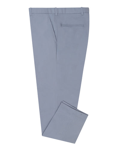 Pantalon en sergé stretch bleu-gris clair