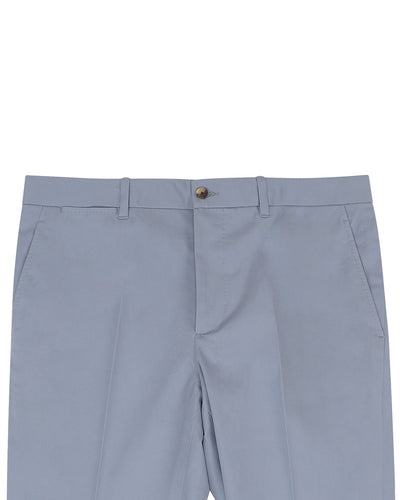 Pantalon en sergé stretch bleu-gris clair