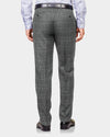 Dugdale Feine Kammgarnhose - Grauer Prince of Wales mit blauem Overcheck