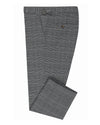 Dugdale Feine Kammgarnhose - Grauer Prince of Wales mit blauem Overcheck