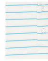 White Blue Striped Polo T-shirt