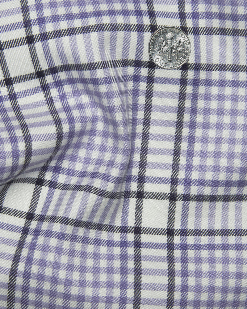 Purple Black Tattersall Twill