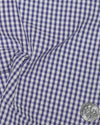 Blau/lila kleiner Gingham-Seersucker