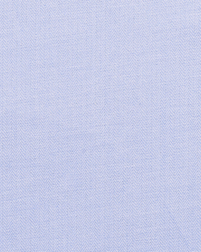 Chemise bleu ciel à chevrons