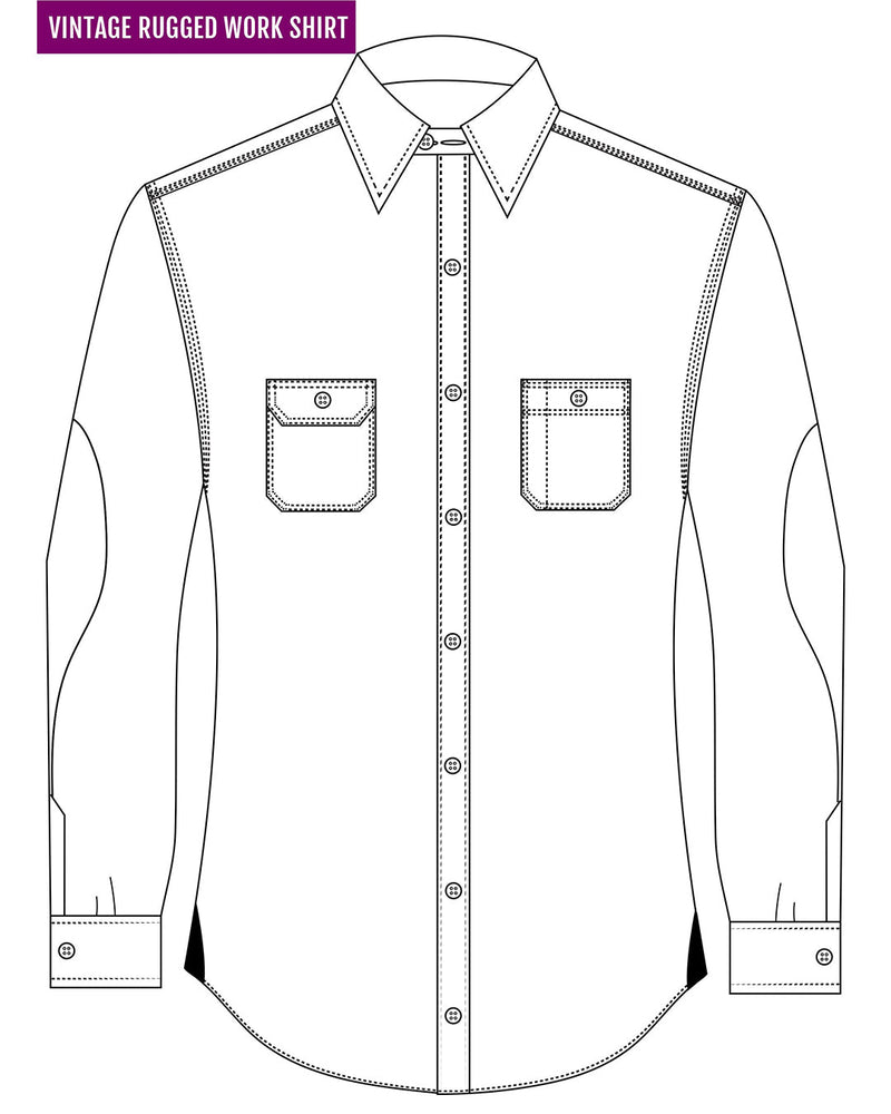 Red Navy Grey Tattersall Work Shirt
