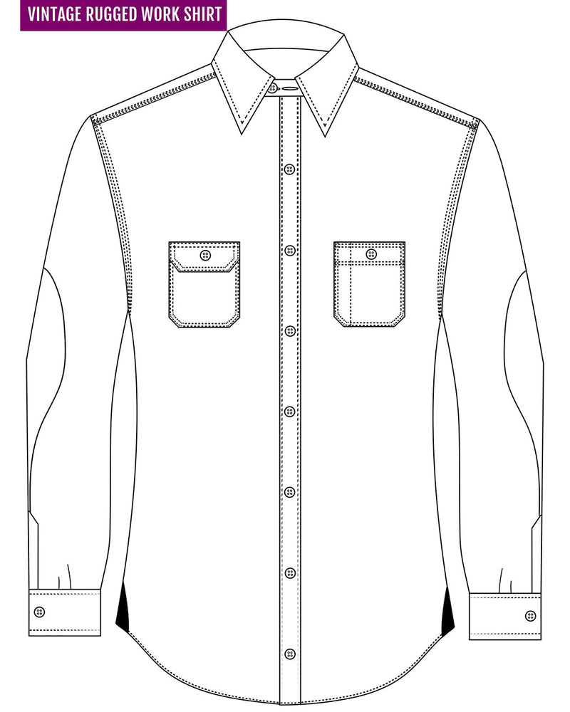 Tattersall-Flanell-Arbeitshemd in Rotbronze, Marineblau