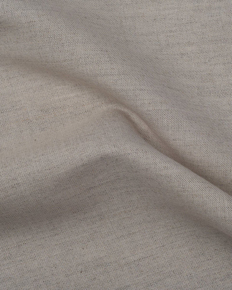 Feldkragen PRESET STYLE aus sandfarbenem Baumwoll-Canvas-Leinen
