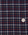 Tattersall-Flanell-Arbeitshemd in Rotbronze, Marineblau