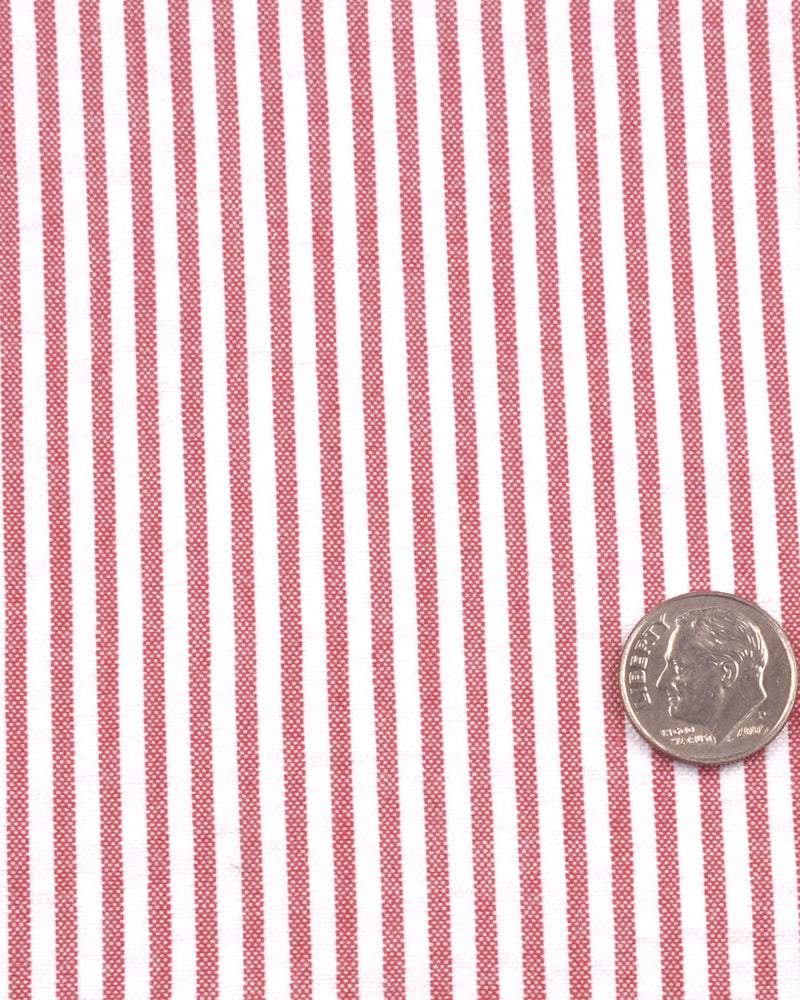 Rote Candy Stripes Seersucker
