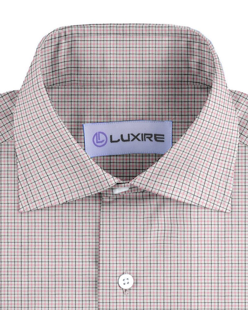 Pink Black Tattersall Checks on White
