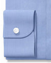 Chemise habillée Oxford bleu moyen à pois