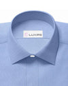 Chemise habillée Oxford bleu moyen à pois