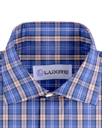 Blue Cream Red Tartan Checks