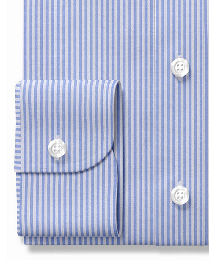 Robe Carlo Riva blanche à rayures bleues