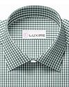 Dunkelgrün-weiße Mini-Gingham-Karos