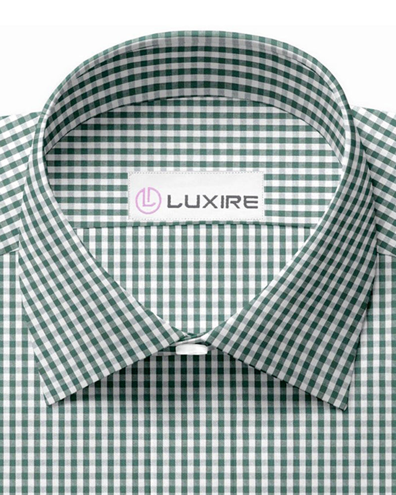 Dunkelgrün-weiße Mini-Gingham-Karos