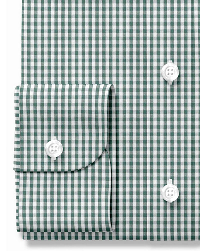 Dunkelgrün-weiße Mini-Gingham-Karos