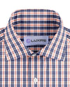 Marine-Orange-Weiß-Tartan-Karos