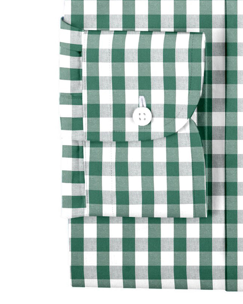 Carreaux vichy verts et blancs macro