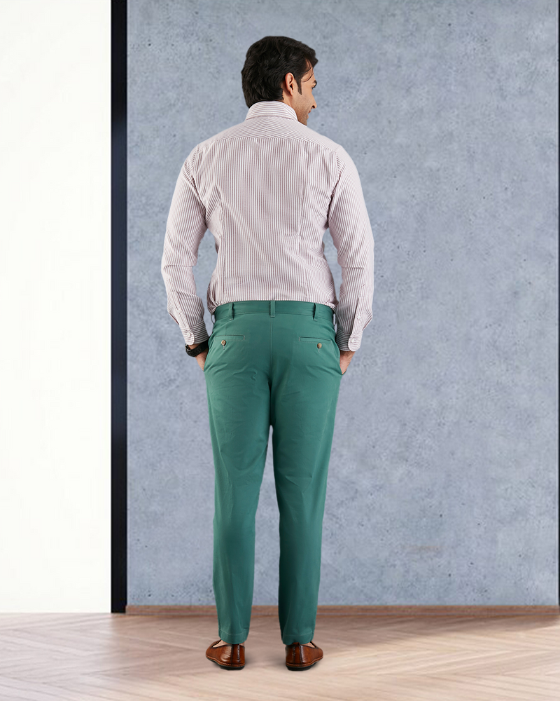Genua Chino Hose Farngrün