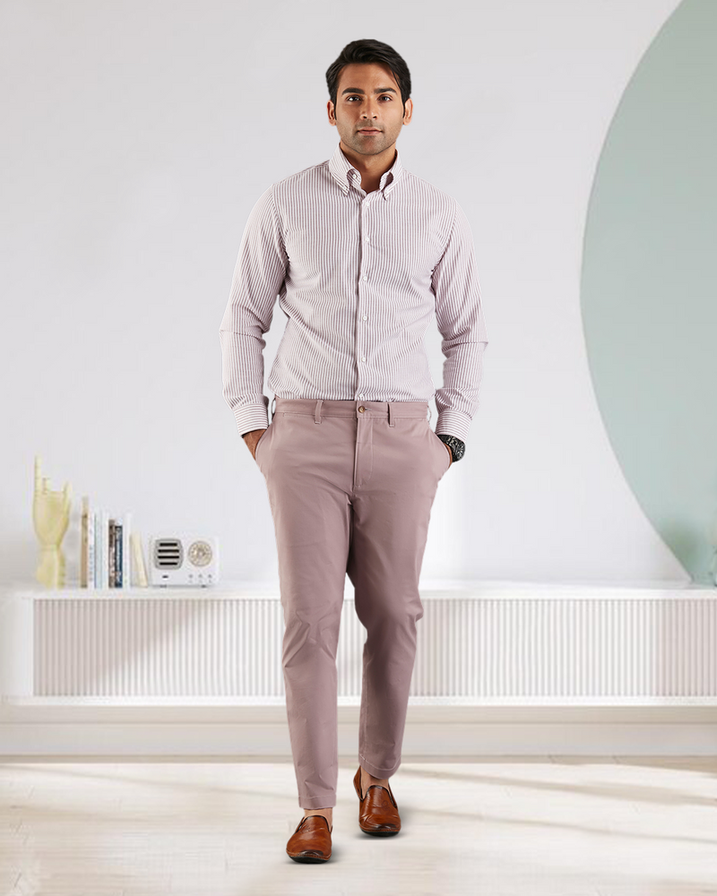 Pantalon chino Gênes violet dégradé