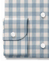 Gewaschener Indigo-Creme-Gingham