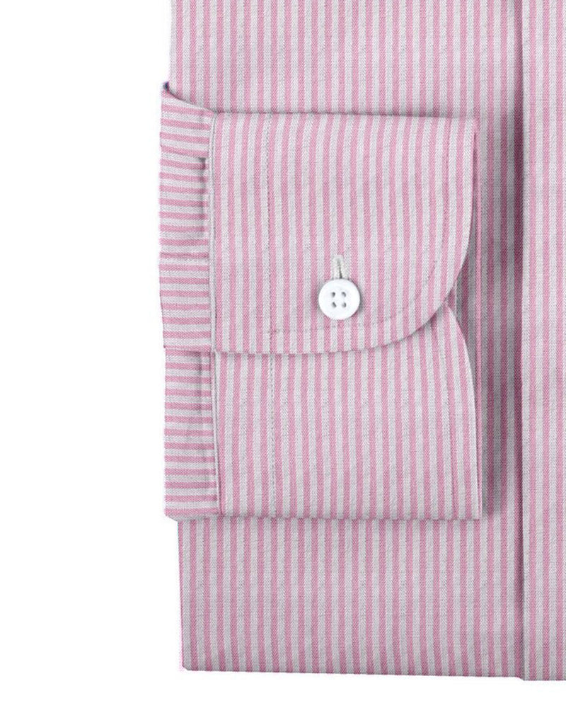 Pink White Pin Stripes Seersucker