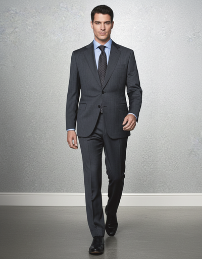 Washable Wool Suit: Dark Grey