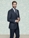 Dugdale Marineblauer Wollflanellanzug