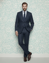 Dugdale Marineblauer Wollflanellanzug
