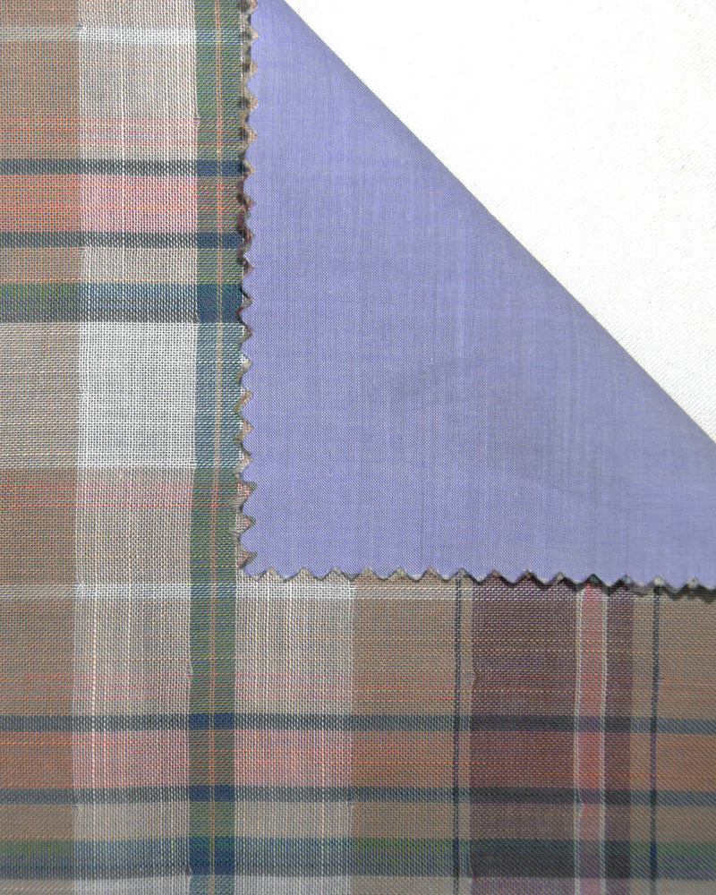 Weicher heller Sommer: Pfirsichblau-Grün-Madras