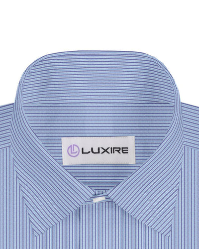 Navy Blue Stripes on White