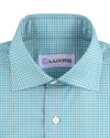 Leinen: Aqua Blue Mini Gingham