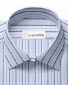 Linen: Shades Of Blue Pencil Stripes
