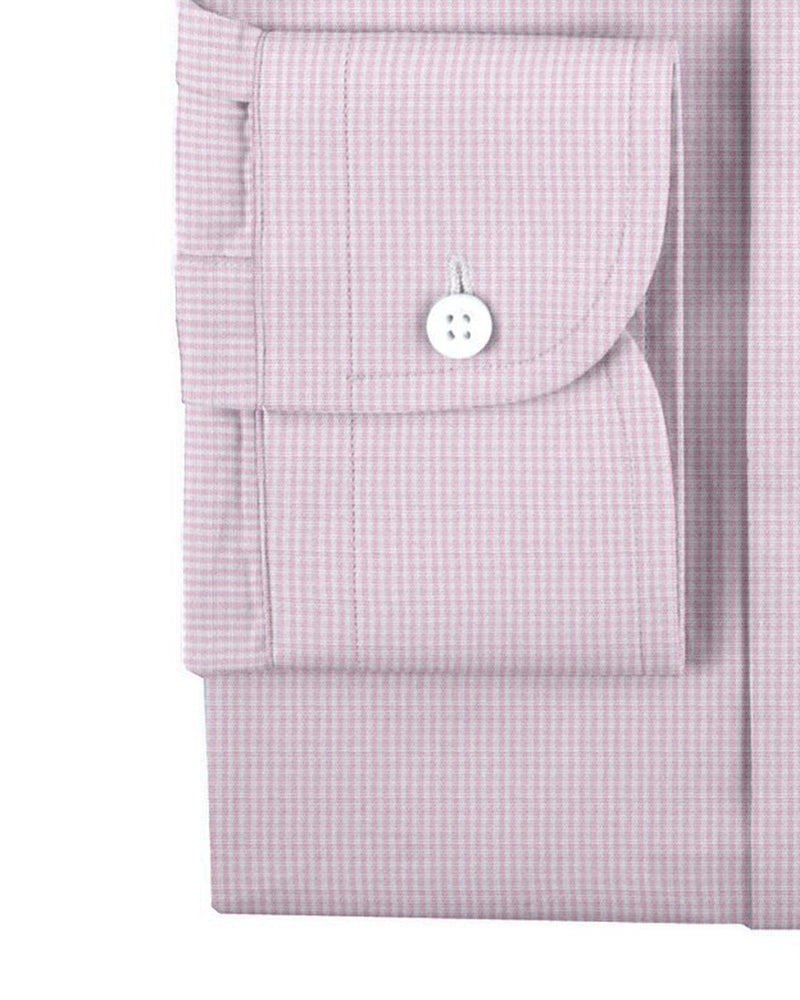 Pale Pink Hair Line Gingham