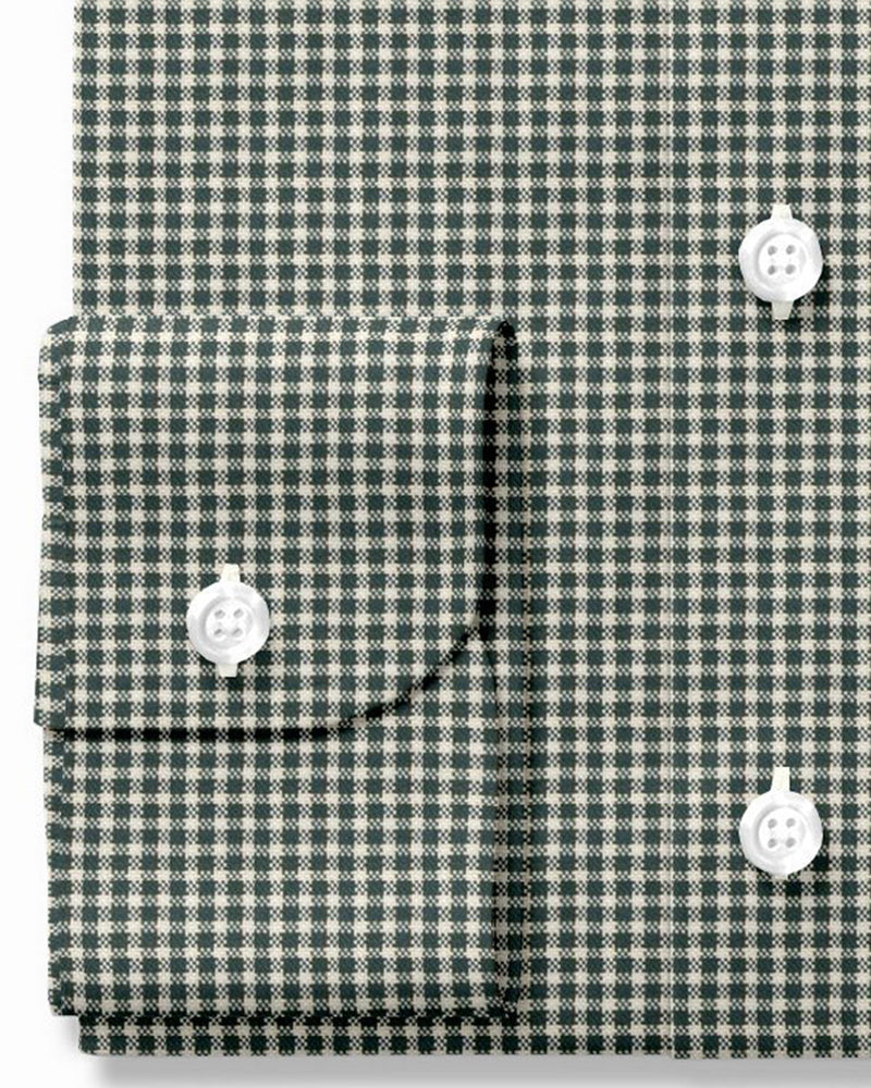 Dunkelgrünes Gingham-Oxford