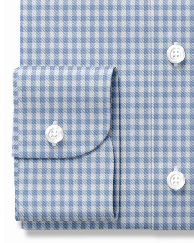 Zegna en sergé vichy bleu clair