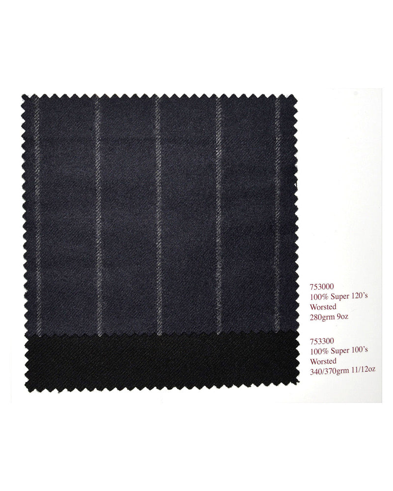 Flanelle noire classique en laine peignée Holland Sherry