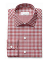 Weicher heller Sommer: Roter weißer Mini-Gingham-Chambray
