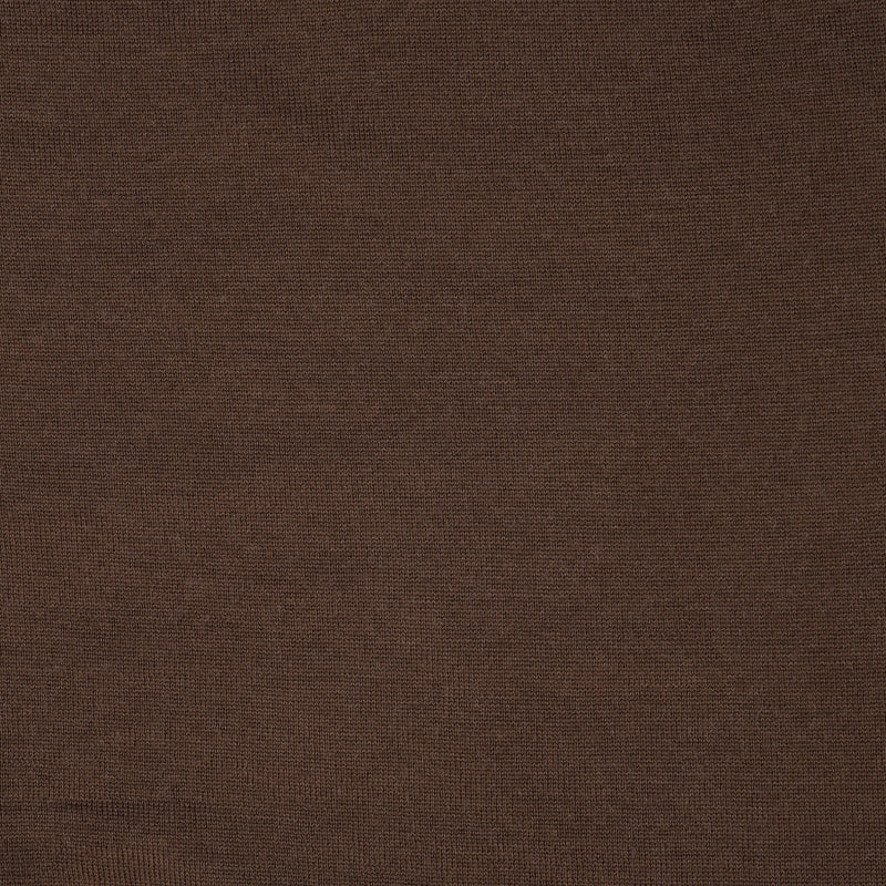 EZS Merino-Wollpolo, braun, langärmlig